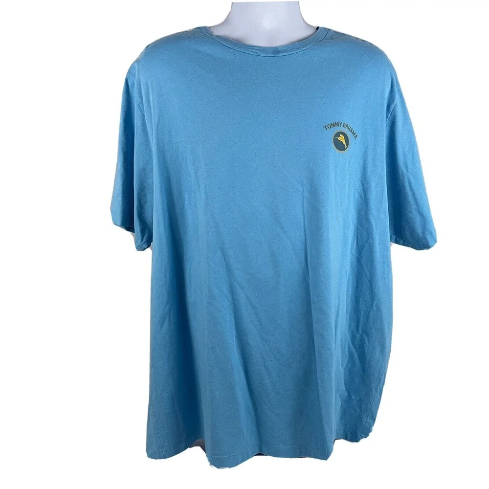 Tommy Bahama‎ Men's Big & Tall T-Shirt 2XLB Can You Beer Me Now Parrot Beach Bar